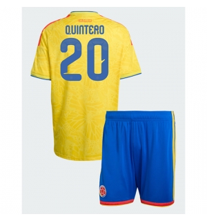 Colombia Juan Fernando Quintero #20 Hjemmedraktsett Barn VM 2026 Kortermet (+ Korte bukser)