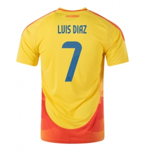 Colombia Luis Diaz #7 Hjemmedrakt Copa America 2024 Kortermet