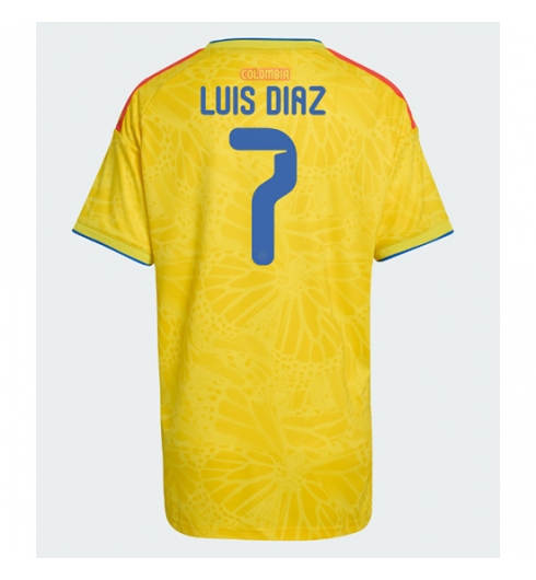 Colombia Luis Diaz #7 Hjemmedrakt Dame VM 2026 Kortermet Colombia Luis Diaz #7 Hjemmedrakt Dame VM 2026 Kortermet