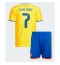 Colombia Luis Diaz #7 Hjemmedraktsett Barn VM 2026 Kortermet (+ Korte bukser)