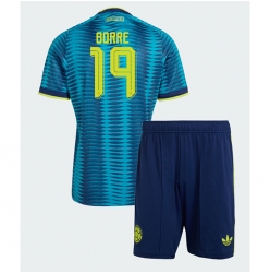 Colombia Rafael Santos Borre #19 Bortedraktsett Barn VM 2026 Kortermet (+ Korte bukser)
