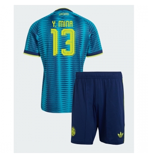 Colombia Yerry Mina #13 Bortedraktsett Barn VM 2026 Kortermet (+ Korte bukser)