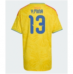 Colombia Yerry Mina #13 Hjemmedrakt Dame VM 2026 Kortermet