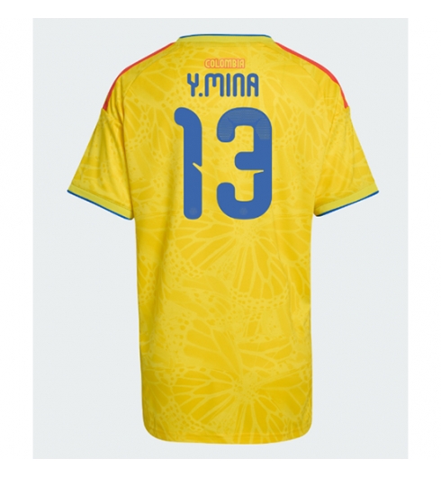 Colombia Yerry Mina #13 Hjemmedrakt Dame VM 2026 Kortermet Colombia Yerry Mina #13 Hjemmedrakt Dame VM 2026 Kortermet