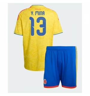 Colombia Yerry Mina #13 Hjemmedraktsett Barn VM 2026 Kortermet (+ Korte bukser)