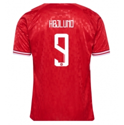 Danmark Rasmus Hojlund #9 Hjemmedrakt EM 2024 Kortermet