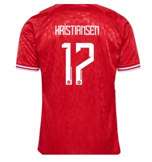 Danmark Victor Kristiansen #17 Hjemmedrakt EM 2024 Kortermet