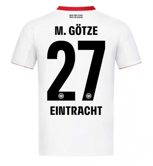 Eintracht Frankfurt Mario Gotze #27 Bortedrakt 2025-26 Kortermet Eintracht Frankfurt Mario Gotze #27 Bortedrakt 2025-26 Kortermet