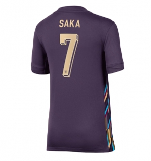 England Bukayo Saka #7 Bortedrakt Dame EM 2024 Kortermet
