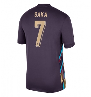 England Bukayo Saka #7 Bortedrakt EM 2024 Kortermet