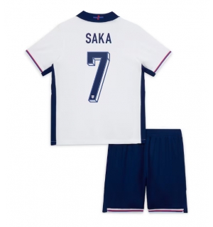England Bukayo Saka #7 Hjemmedraktsett Barn EM 2024 Kortermet (+ Korte bukser)