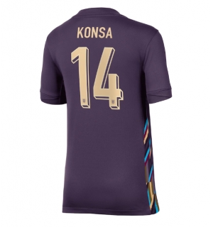 England Ezri Konsa #14 Bortedrakt Dame EM 2024 Kortermet