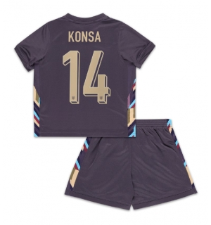 England Ezri Konsa #14 Bortedraktsett Barn EM 2024 Kortermet (+ Korte bukser)