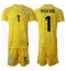 England Jordan Pickford #1 Keeper Bortedraktsett Barn EM 2024 Kortermet (+ Korte bukser)