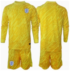 England Keeper Bortedraktsett Barn EM 2024 Langermet (+ Korte bukser)