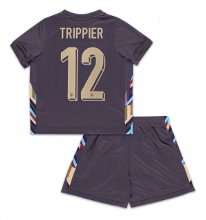 England Kieran Trippier #12 Bortedraktsett Barn EM 2024 Kortermet (+ Korte bukser)