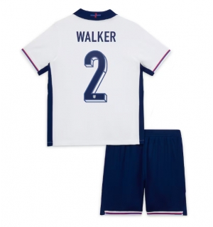 England Kyle Walker #2 Hjemmedraktsett Barn EM 2024 Kortermet (+ Korte bukser)
