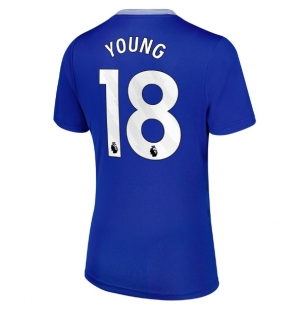 Everton Ashley Young #18 Hjemmedrakt Dame 2024-25 Kortermet