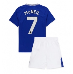 Everton Dwight McNeil #7 Hjemmedraktsett Barn 2024-25 Kortermet (+ Korte bukser)