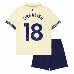 Everton Jack Grealish #18 Bortedraktsett Barn 2025-26 Kortermet (+ Korte bukser)