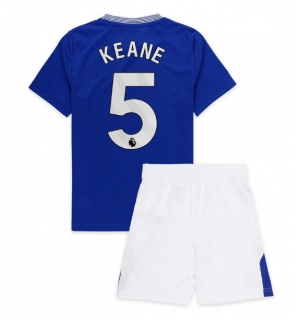 Everton Michael Keane #5 Hjemmedraktsett Barn 2024-25 Kortermet (+ Korte bukser)