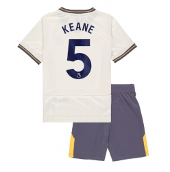 Everton Michael Keane #5 Tredjedraktsett Barn 2024-25 Kortermet (+ Korte bukser)