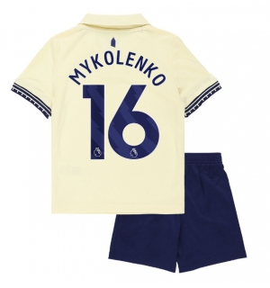 Everton Vitaliy Mykolenko #16 Bortedraktsett Barn 2025-26 Kortermet (+ Korte bukser)