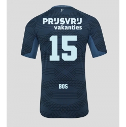 Feyenoord Jordan Bos #15 Bortedrakt 2025-26 Kortermet