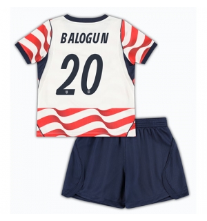 Forente stater Folarin Balogun #20 Hjemmedraktsett Barn VM 2026 Kortermet (+ Korte bukser)