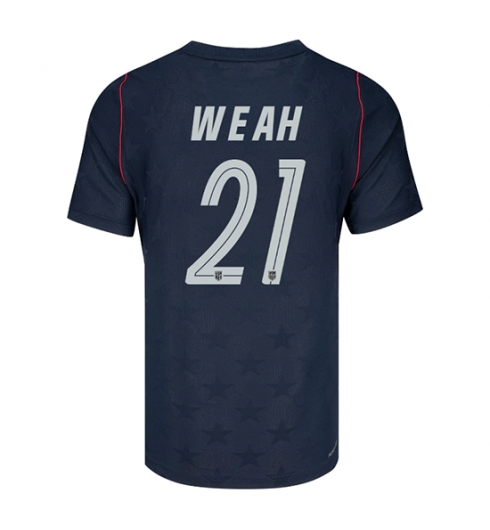 Forente stater Timothy Weah #21 Bortedrakt VM 2026 Kortermet Forente stater Timothy Weah #21 Bortedrakt VM 2026 Kortermet