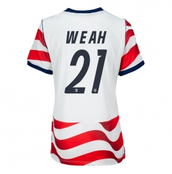 Forente stater Timothy Weah #21 Hjemmedrakt Dame VM 2026 Kortermet