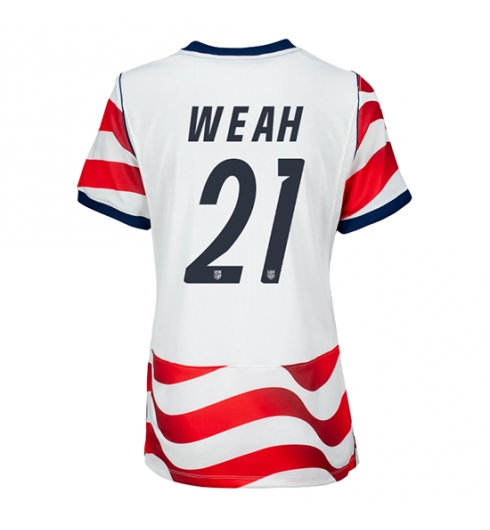 Forente stater Timothy Weah #21 Hjemmedrakt Dame VM 2026 Kortermet Forente stater Timothy Weah #21 Hjemmedrakt Dame VM 2026 Kortermet