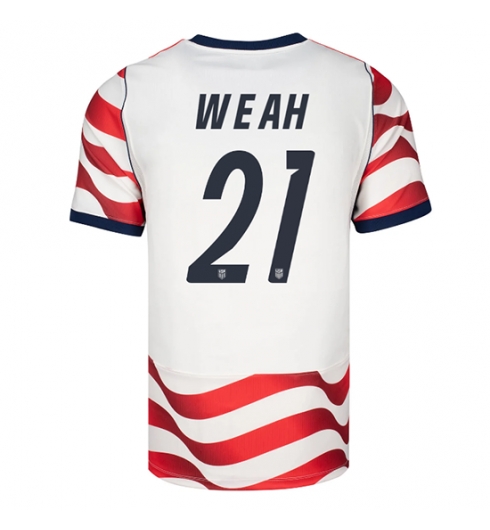 Forente stater Timothy Weah #21 Hjemmedrakt VM 2026 Kortermet Forente stater Timothy Weah #21 Hjemmedrakt VM 2026 Kortermet