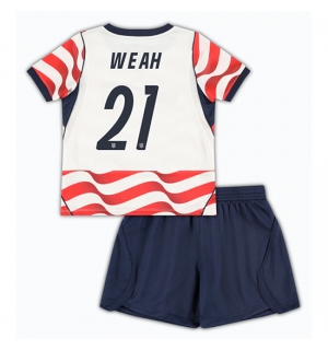 Forente stater Timothy Weah #21 Hjemmedraktsett Barn VM 2026 Kortermet (+ Korte bukser)