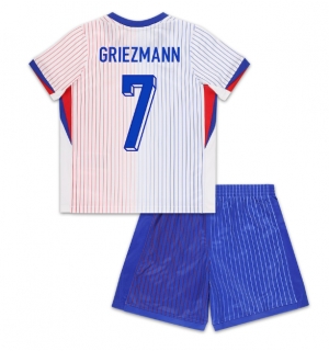 Frankrike Antoine Griezmann #7 Bortedraktsett Barn EM 2024 Kortermet (+ Korte bukser)