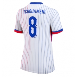 Frankrike Aurelien Tchouameni #8 Bortedrakt Dame EM 2024 Kortermet
