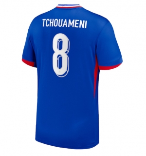 Frankrike Aurelien Tchouameni #8 Hjemmedrakt EM 2024 Kortermet
