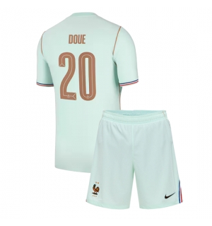 Frankrike Desire Doue #20 Bortedraktsett Barn VM 2026 Kortermet (+ Korte bukser)