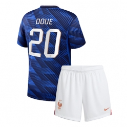 Frankrike Desire Doue #20 Hjemmedraktsett Barn VM 2026 Kortermet (+ Korte bukser)