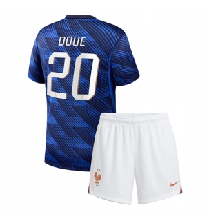 Frankrike Desire Doue #20 Hjemmedraktsett Barn VM 2026 Kortermet (+ Korte bukser)