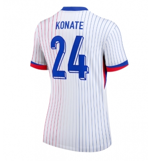Frankrike Ibrahima Konate #24 Bortedrakt Dame EM 2024 Kortermet