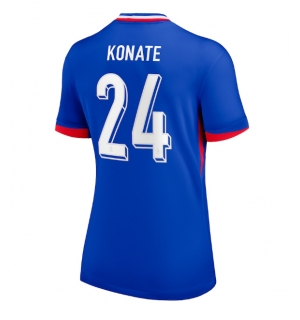 Frankrike Ibrahima Konate #24 Hjemmedrakt Dame EM 2024 Kortermet