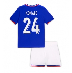 Frankrike Ibrahima Konate #24 Hjemmedraktsett Barn EM 2024 Kortermet (+ Korte bukser)