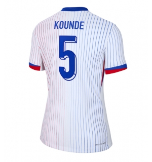 Frankrike Jules Kounde #5 Bortedrakt Dame EM 2024 Kortermet