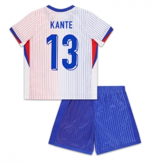 Frankrike Kante #13 Bortedraktsett Barn EM 2024 Kortermet (+ Korte bukser)