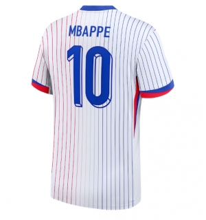 Frankrike Kylian Mbappe #10 Bortedrakt EM 2024 Kortermet