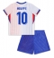 Frankrike Kylian Mbappe #10 Bortedraktsett Barn EM 2024 Kortermet (+ Korte bukser)