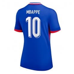 Frankrike Kylian Mbappe #10 Hjemmedrakt Dame EM 2024 Kortermet