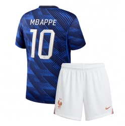 Frankrike Kylian Mbappe #10 Hjemmedraktsett Barn VM 2026 Kortermet (+ Korte bukser)