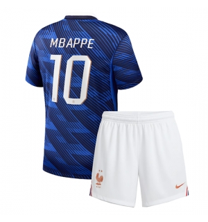 Frankrike Kylian Mbappe #10 Hjemmedraktsett Barn VM 2026 Kortermet (+ Korte bukser)
